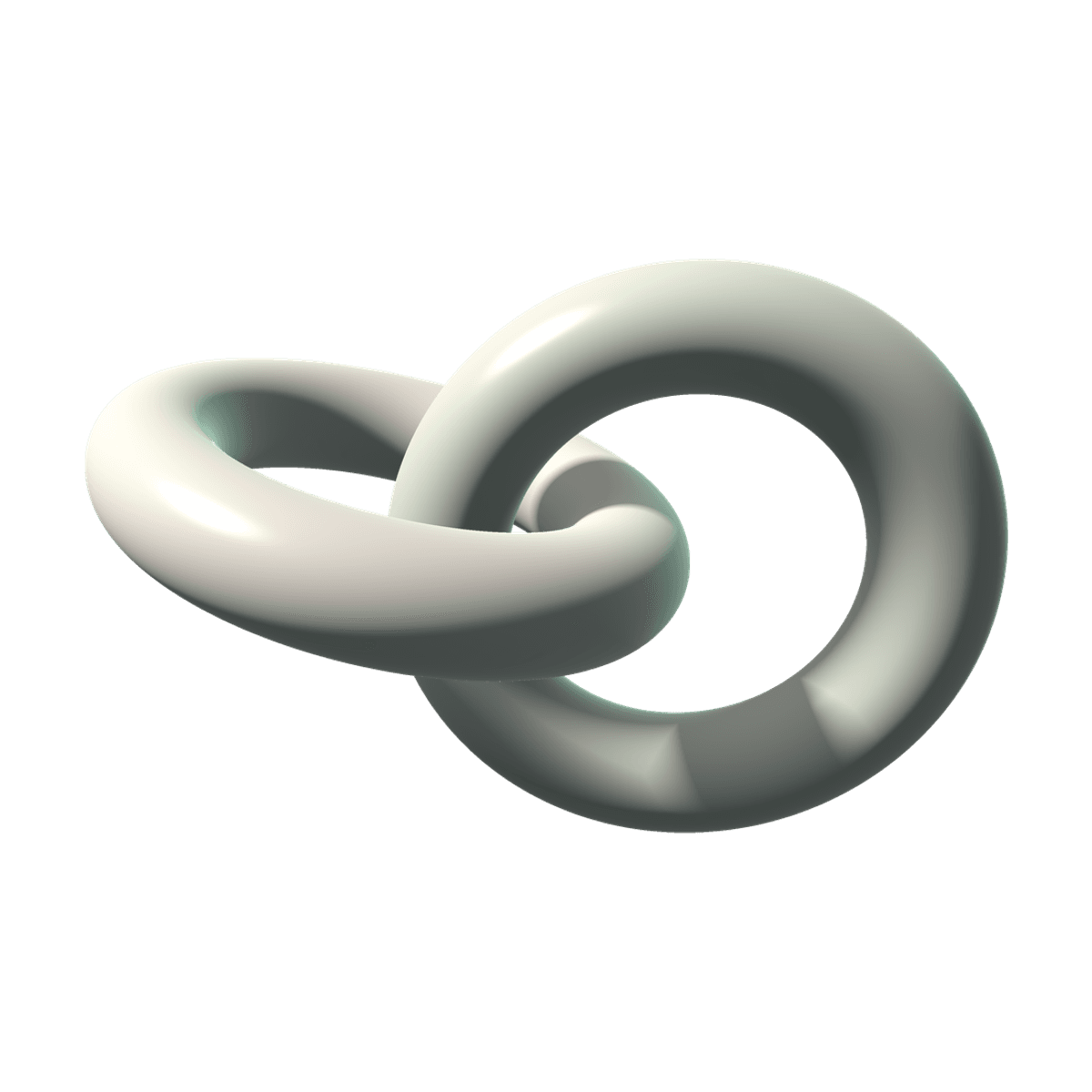 Two interlocking rings